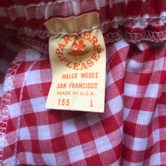 Vintage-Red and White Checkered-Gingham-Skirt - Picture 8 of 8